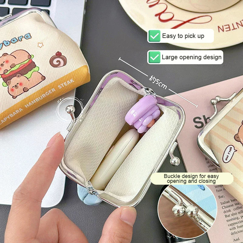 Cute Capybara Mini Coin Purse – PU Wallet for Kids & Gifts Mini Coin Purse Oasis Select