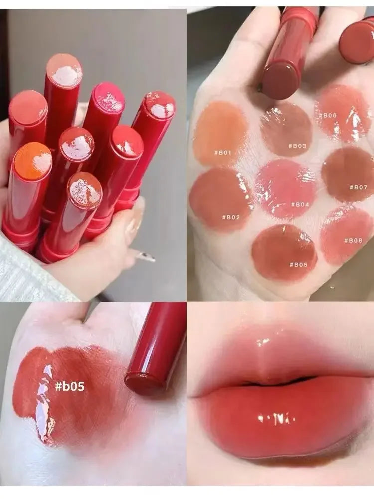 LUXURYTO Glitter Lip Gloss – Glass Mirror Shine, Clear & Red Glitter Lip Gloss Oasis Select