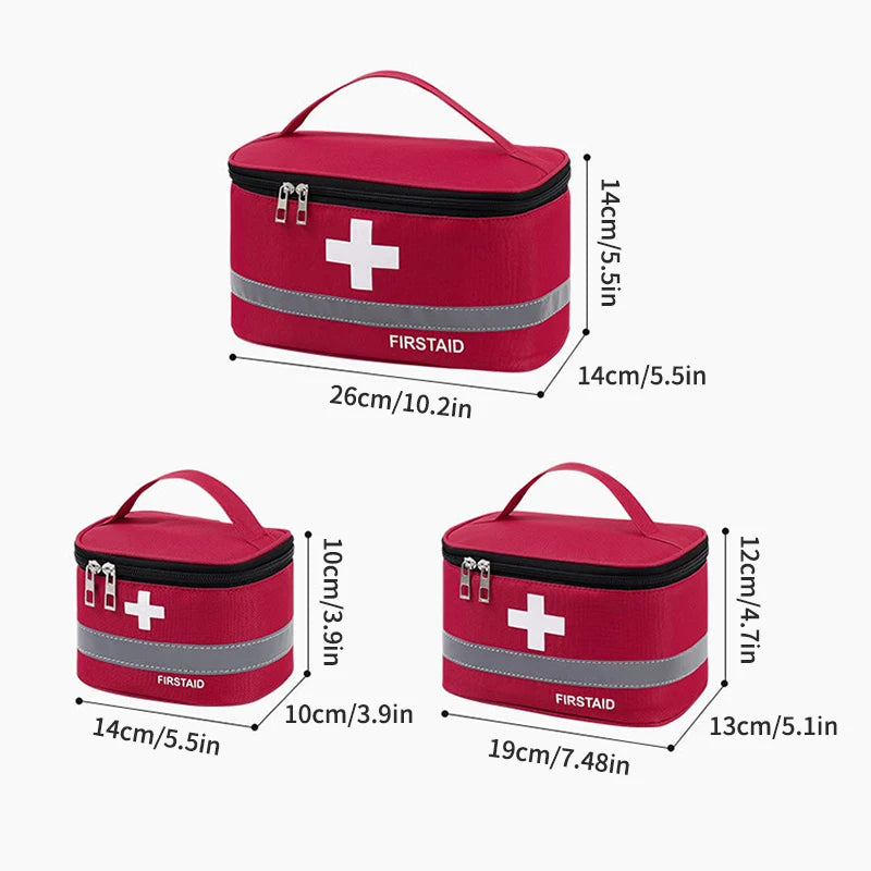 Portable First Aid Storage Bag – Travel & Home Medicine Organizer