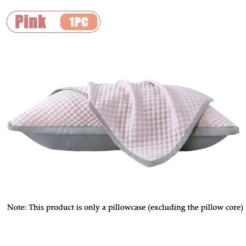 Cooling Pillowcase Covers Ice Silk Soft Breathable Summer Pillow Cases Machine Washable for Dorm Home Bedroom Use Smooth Fabric Oasis Select Pink-1PC 48x74cm