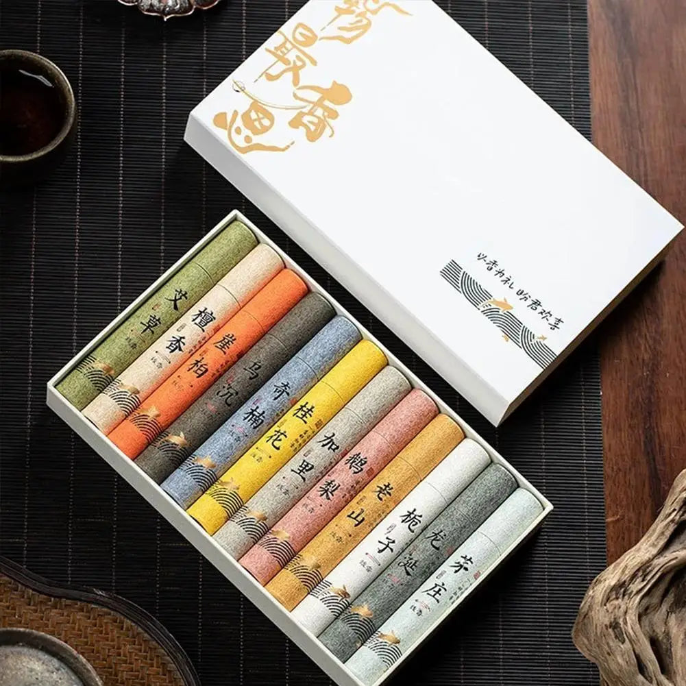 Chinese 12-Scent Incense Stick Gift Box | Aromatherapy Set