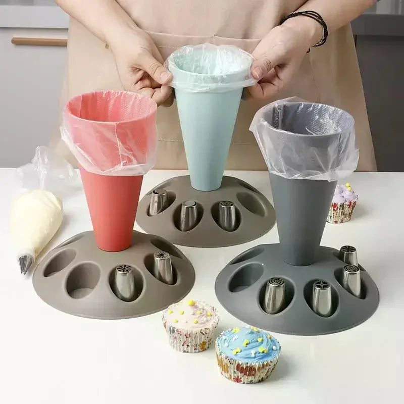 Kitchen Storage Rack for Piping Bags And Nozzles Cake Decorating Tool Pastry Baking Accessories Nozzles Placement Holder Oasis Select