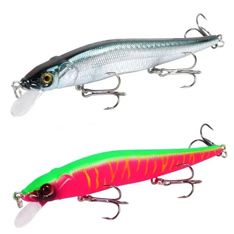 1/2pcs Fishing Lure 11.5cm/14g Minnow Crankbait Wobblers 3D Eyes Perch Artificial Bait Pike Carp Bait Swim Bait Fishing Pesca Oasis Select Mix-2pcs 5