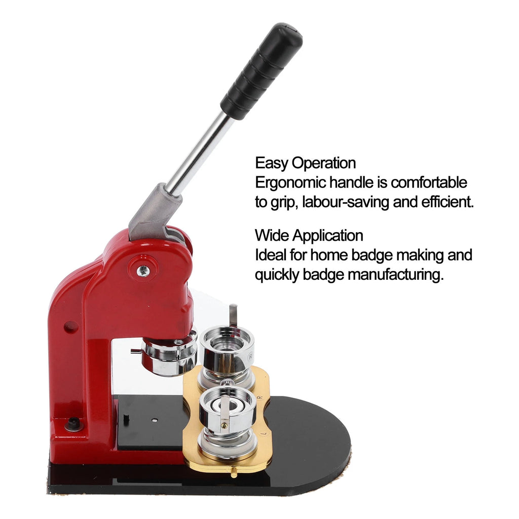 Button Making Press Machine Button Maker Badge Making Press Pressing Machine 25mm with 1000 Buttons for Household Oasis Select
