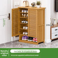 Shoe cabinet Household door porch cabinet Solid wood indoor shoe rack against the wall Large capacity dust-proof storage rack Oasis Select 66-6 floors