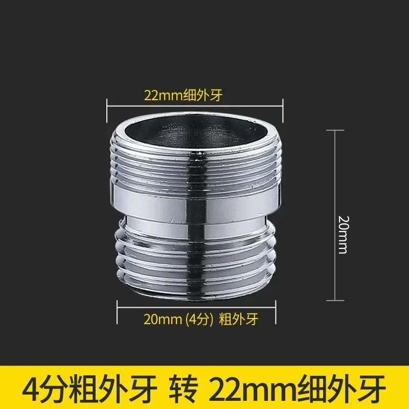 Brass Silver Water Faucet Coupler 1/2 To M16 M18 M20 M22 M24 M28 Thread Connector Fittings For Bubbler Kitchen And Bathroom Oasis Select C4FZW22