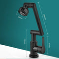 Mechanical Arm Universal Faucet Bathroom Kitchen Splashproof Faucet Bathroom Countertop Basin Hot and Cold Tap Faucet Accessorie Oasis Select Black