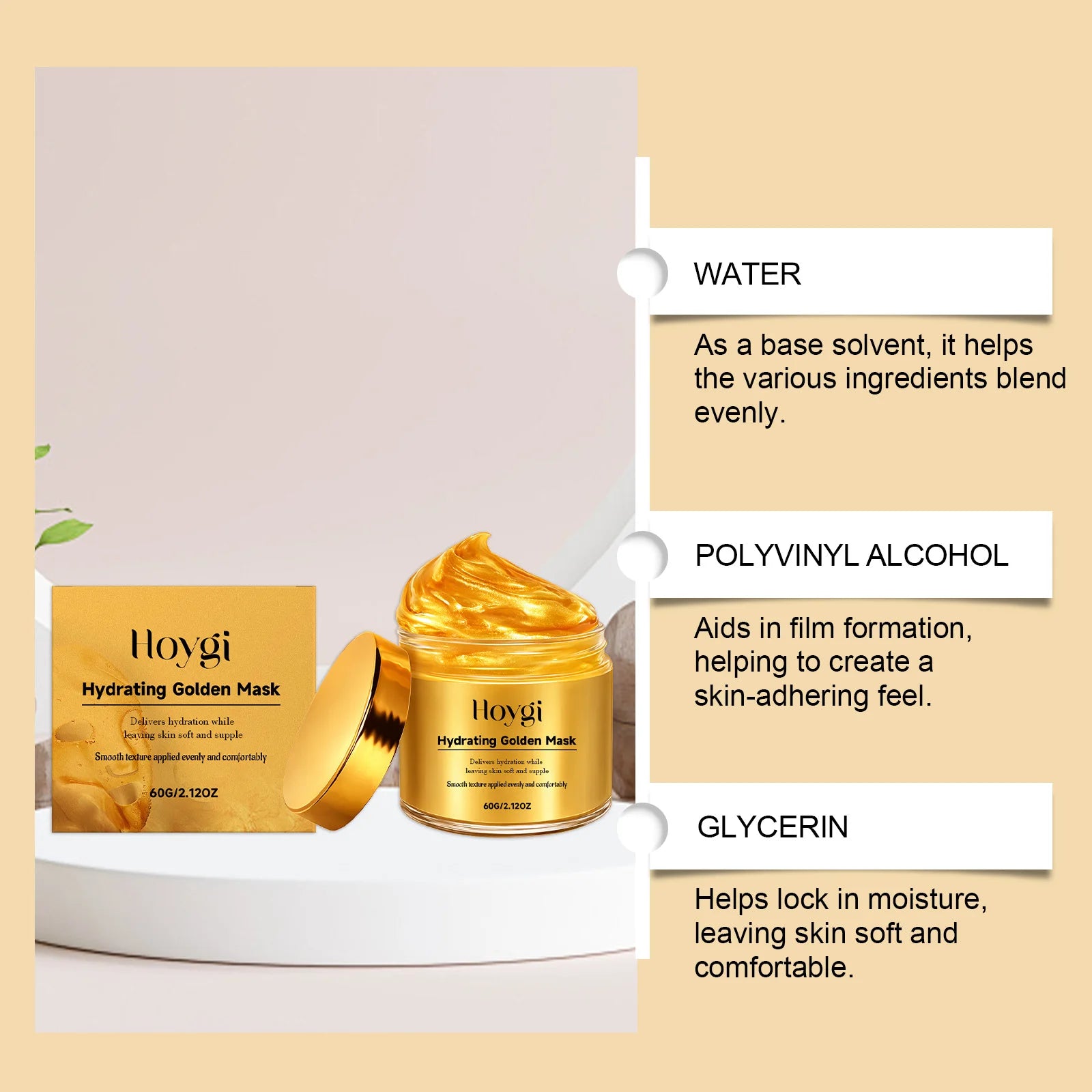 Hydrating Golden Mask Collagen Gold Peel Off Facial Mask Moisturizing Firming Reduces Wrinkles Removes Blackheads Dirt & Oils Oasis Select