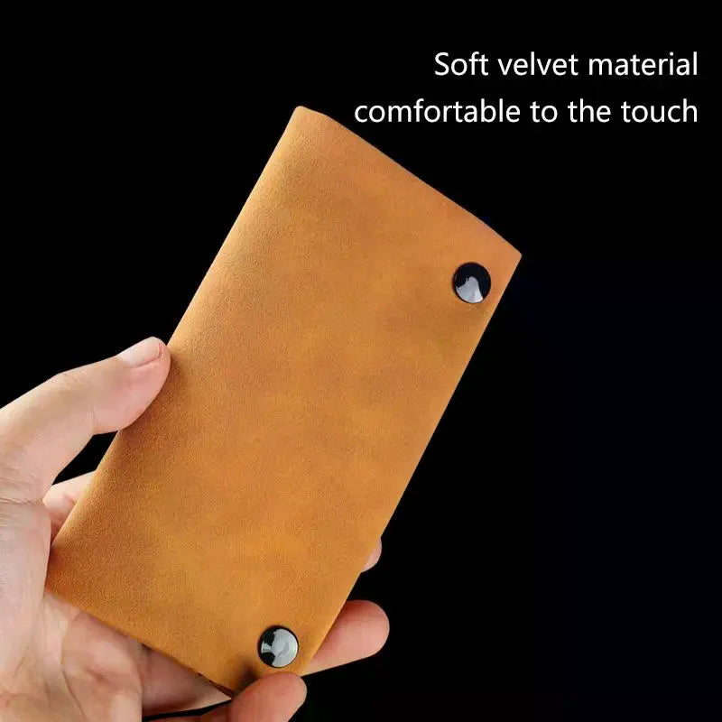 Frosted Leather Hand Cigarette Bag Foldable Storage Bag Handmade Tobacco Lighter Pouch Multifunctional Tobacco Moisturizing Bag Oasis Select