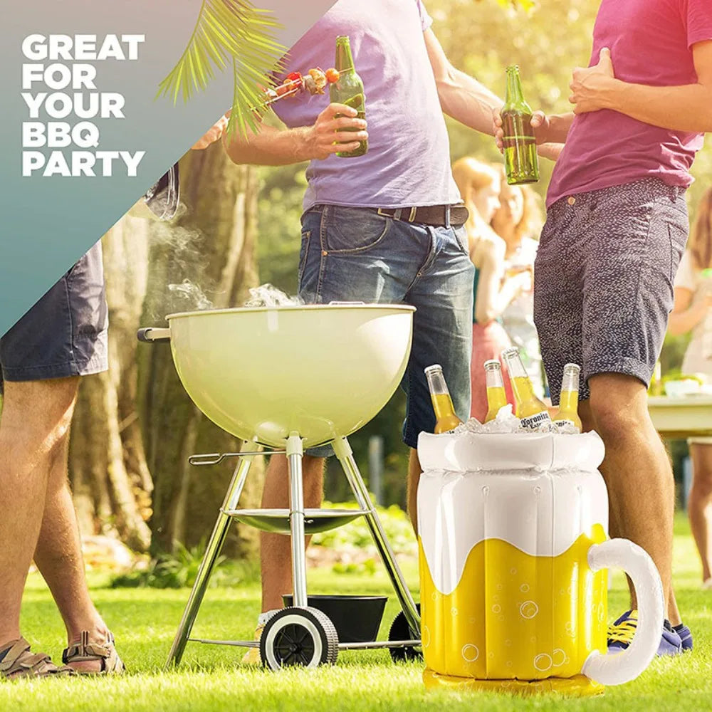 Inflatable Beer Cooler Bucket Portable Ice Bucket for Outdoor Beach Pool Party Camping Picnic Drink Cooler Picnic Supplies Oasis Select