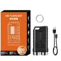 Mini Portable Key Light LED Flashlight TYPE C Rechargeable Camping Hiking Lantern High Power Luminous Flash Light Pocket Torch Oasis Select V3 Black