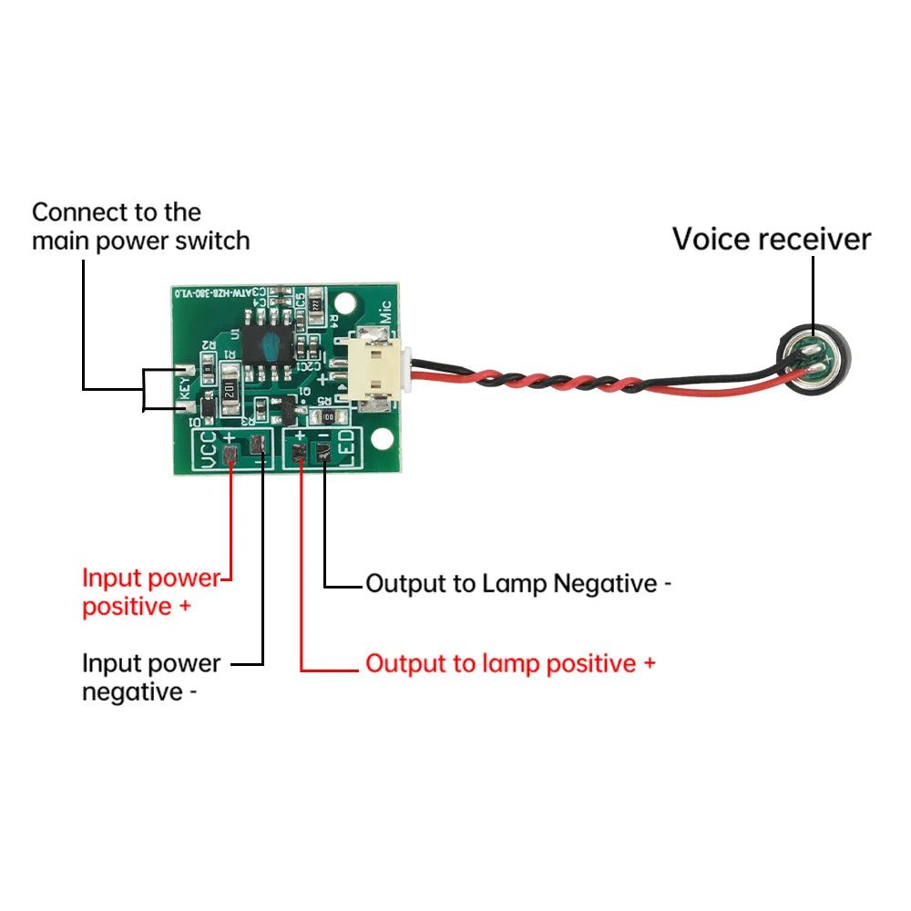 DC 3V-5V DIY Voice Sound Chip Module AI Offline Voice Switch Control Board Night Light Sound Control Circuit Driver Board Oasis Select
