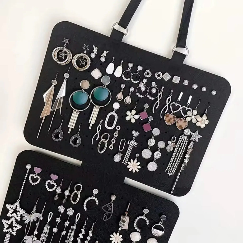 1pc,5-layer jewelry storage hanging bag, made of felt material, earrings, brooches, badge display rack, large capacity Oasis Select