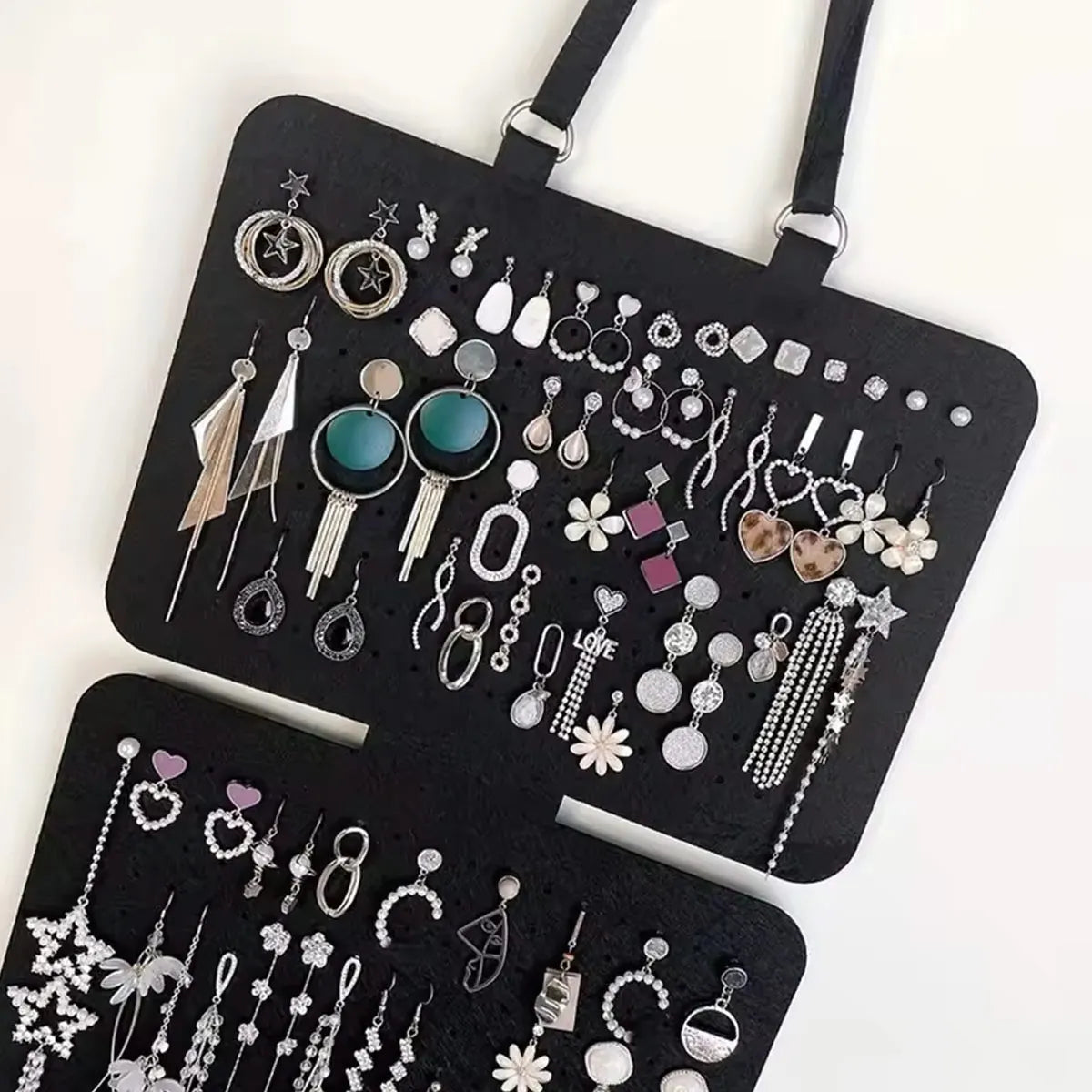 1pc,5-layer jewelry storage hanging bag, made of felt material, earrings, brooches, badge display rack, large capacity Oasis Select