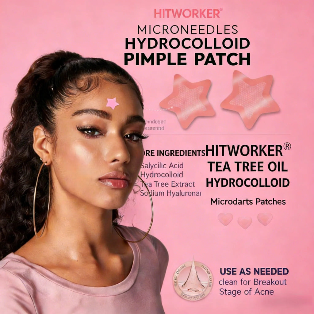 18/9pcs water-based gel pink star shaped microneedle acne patch, - waterproof, alcohol free, used to absorb acne secretions Oasis Select