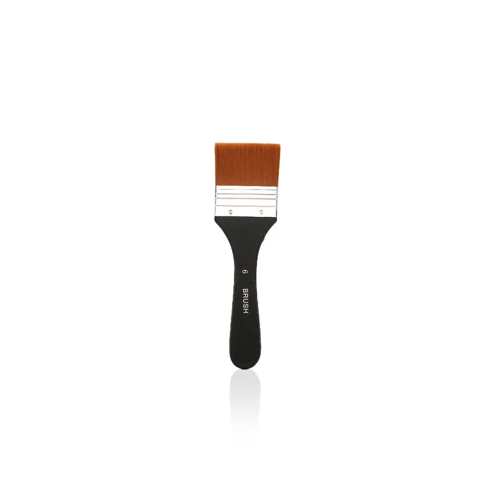 1/3/4/7Pcs Flat Paint Brushes for Acrylic Painting, Oil Art Paint Brushes Set, Craft Paint Brushes for Applying Gesso, Acrylic P Oasis Select Black Flat Wide-6