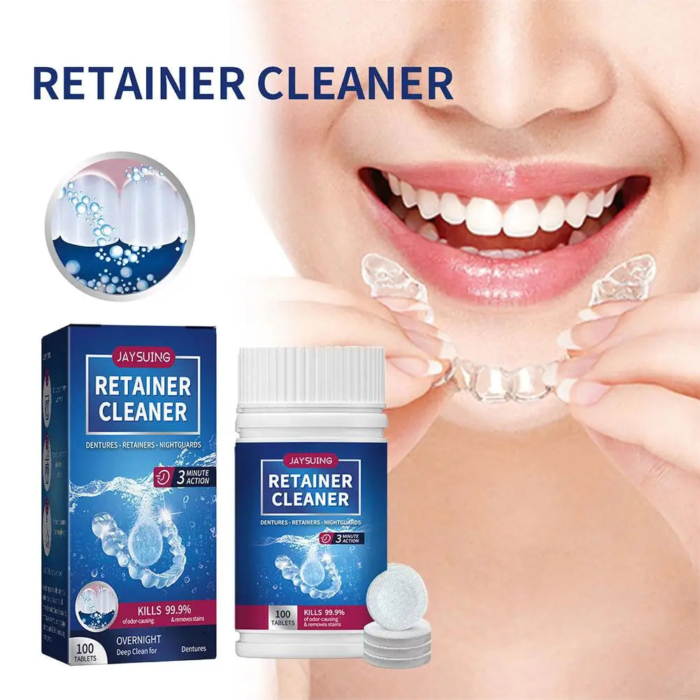 Eelhoe Denture Cleaning Tablets | Whitening & Fresh Breath 100 Tabs Denture Cleaning Tablets Oasis Select