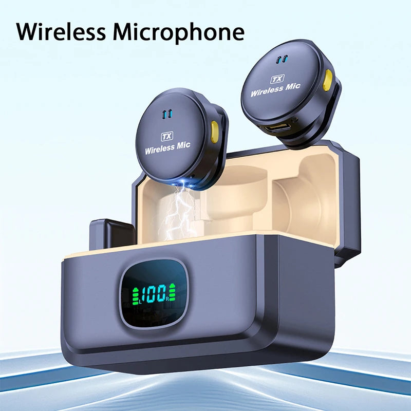 Dual Wireless Lavalier Mic for iPhone, Android & PC | AyeBeau