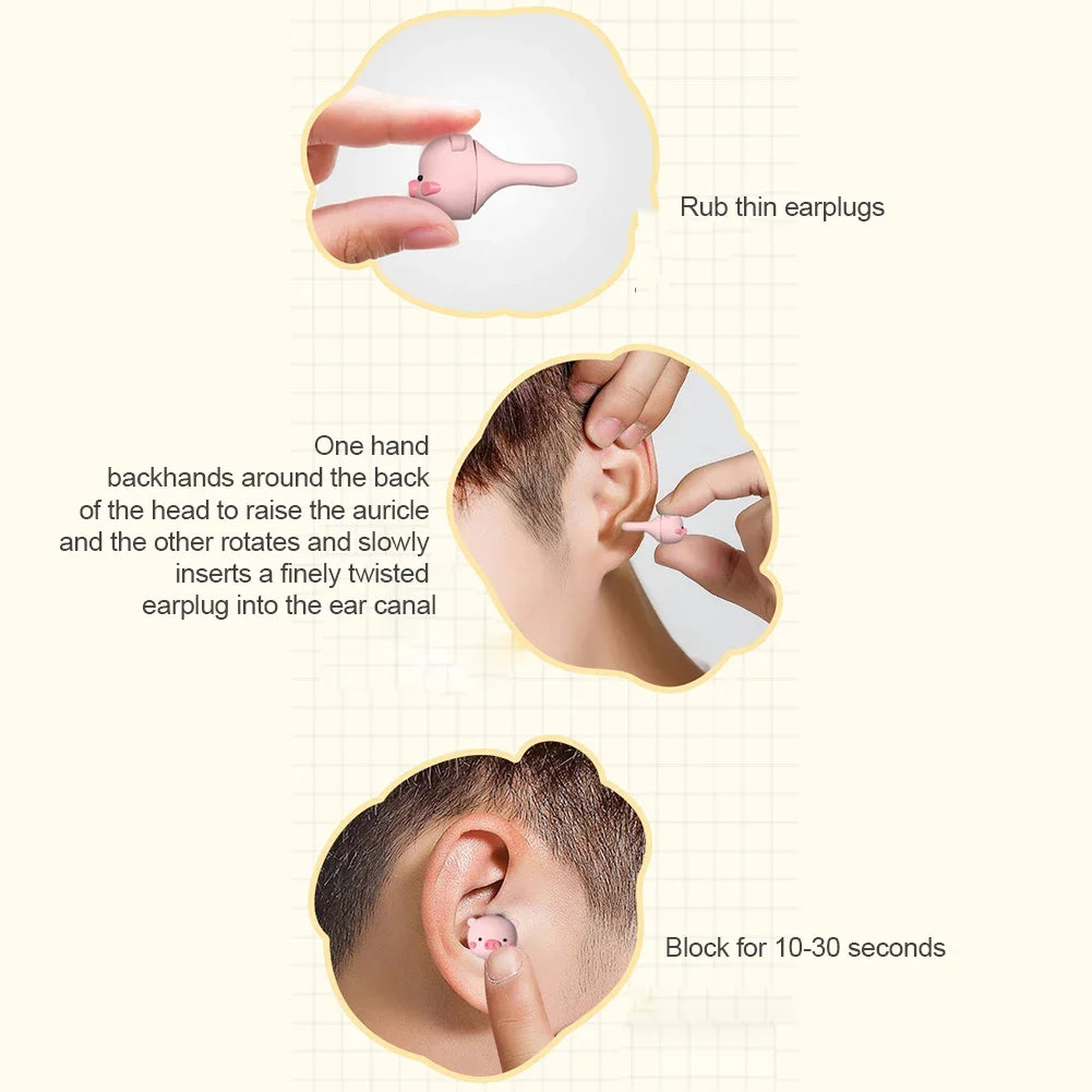 Cartoon Earplugs Soundproof Sleeping Ear Plugs Noise Reduction Ear Plug Special Mute Soft Slow Rebound Anti Snore Ear Protector Oasis Select