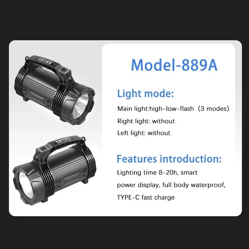 POCKETMAN 3800LM LED Searchlight USB Rechargeable Waterproof