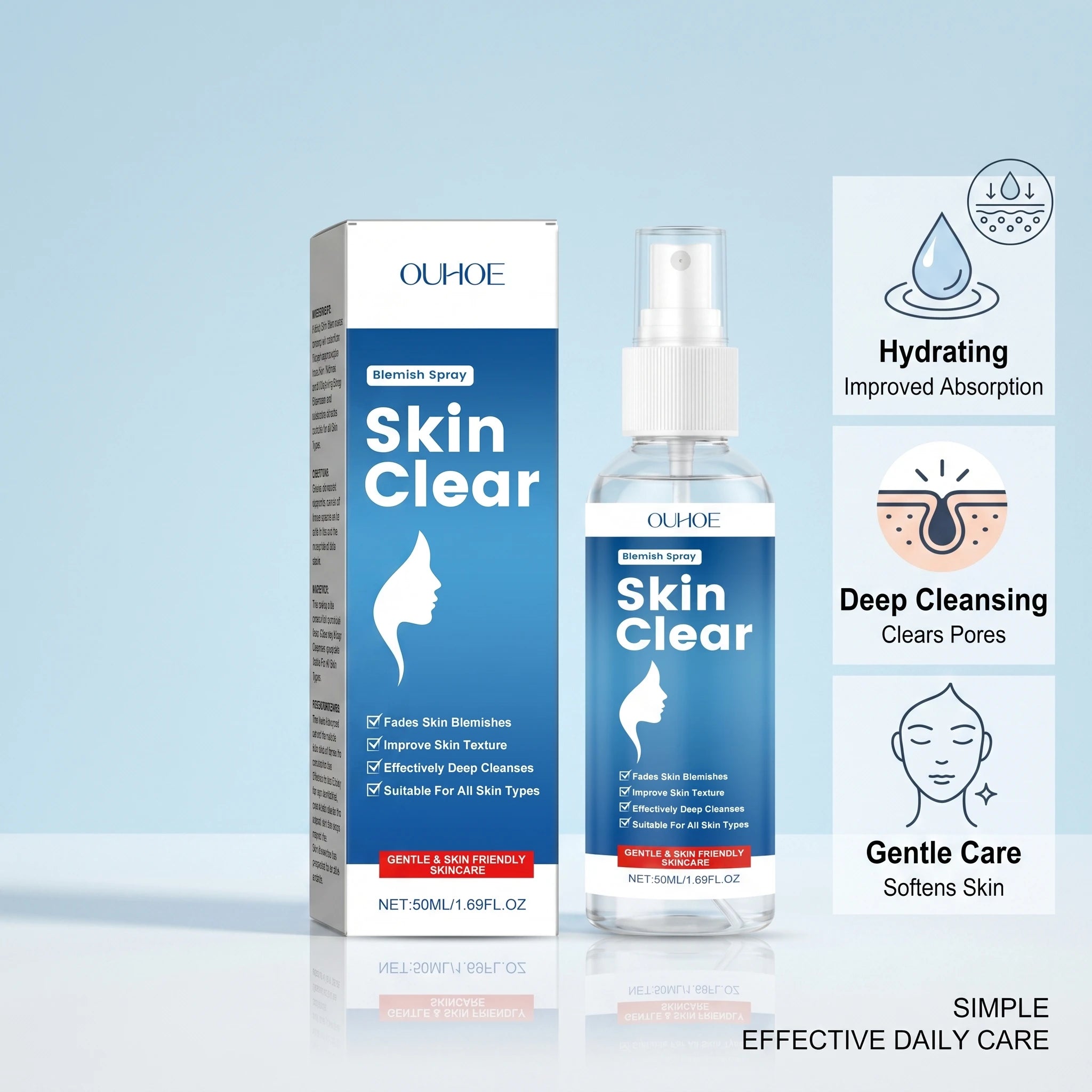 Ouhoe Blemish Clear Spray – Fade Spots & Smooth Skin