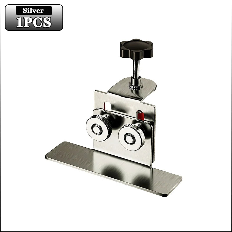 1-5PCS Cabinet Door Installation Tool Stainless Steel Frame Jig Household Portable Bracket for Cabinet Door Mounting Oasis Select Silver-1PC