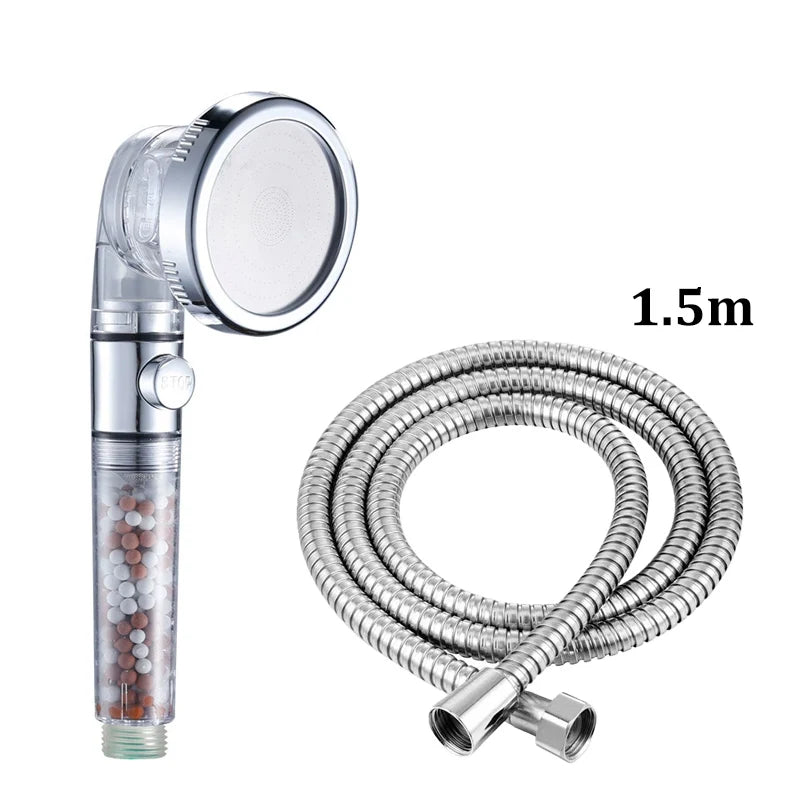 3-Mode Negative Ion Filter Handheld Shower Head | Water-Saving