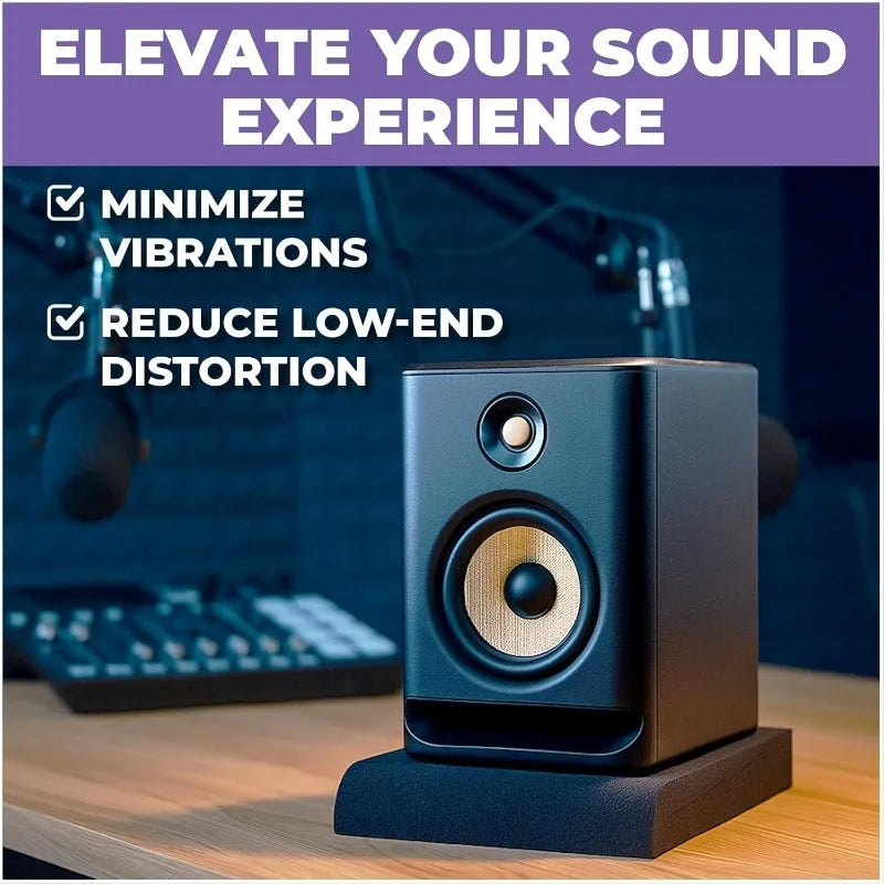 1/2pcs Desktop Monitor Speaker Sponge Pad Hardened Shock Absorbing Shockproof Sound-absorbing Silent Pad Remove Resonance Oasis Select