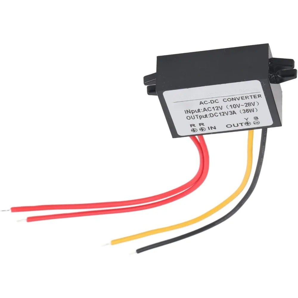 Step Down Power Converter AC 10-28V To DC 12V 3A Waterproof Buck Volt Converter Converter For Car Screens Surveillance Cameras Oasis Select