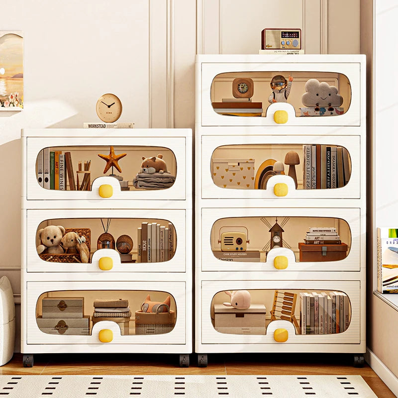 6 Layers Large-Capacity Flip-Top Cabinet with wheel can Movable Easy Assemblyfor Kitchen/Bathroom/Living Room/Bedroom Oasis Select