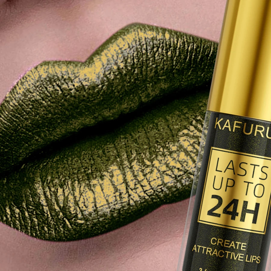 KAFURUX Metallic Glitter Lip & Eye Pencil – 3 Shades Waterproof