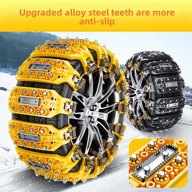 Bold car anti-skid chains SUV sedan universal off-road vehicle winter extra thick tire chains snow rescue tool Oasis Select