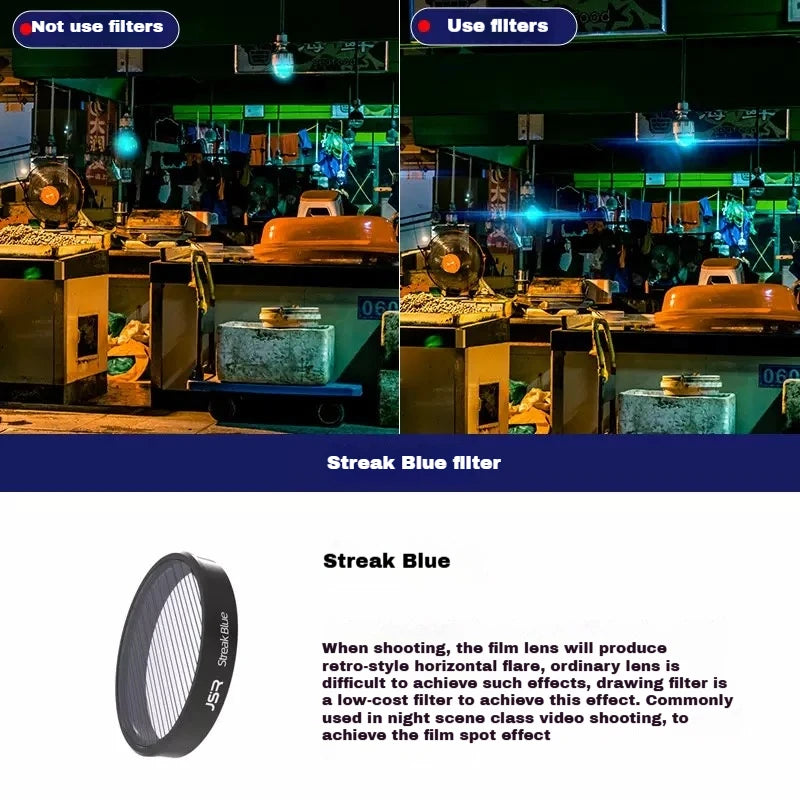 JSR Filters for DJI Osmo Action 5 Pro/4/3 – UV CPL ND Set