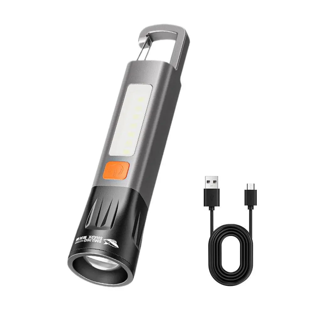 EDC LED Flashlight Zoomable 7-Mode USB-C Rechargeable Torch LED EDC Flashlight Oasis Select A