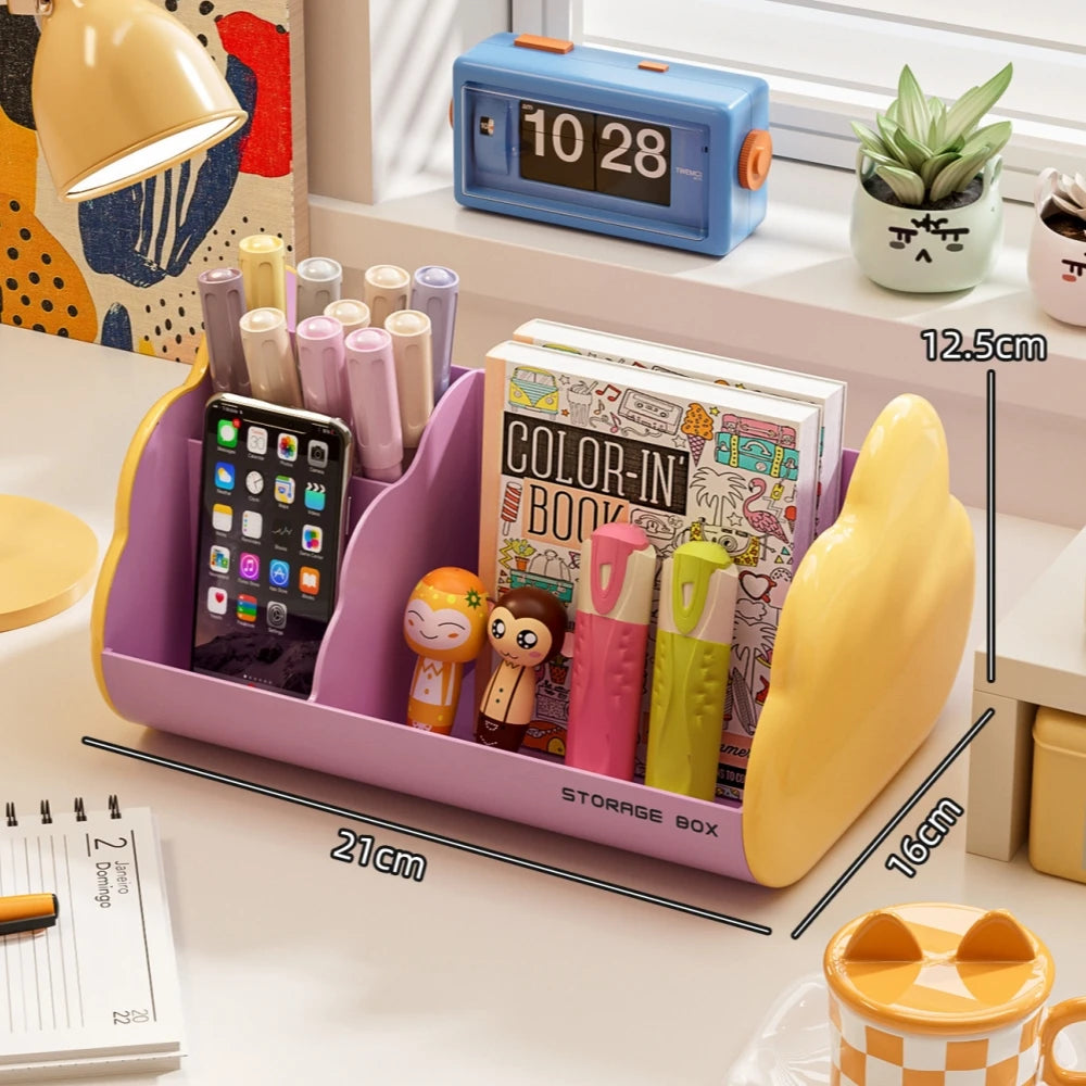 Cloud-Shaped Desk Organizer | Multi-Compartment Storage Box
