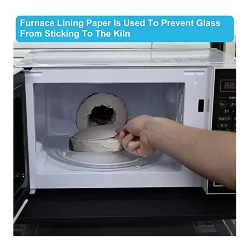 LIKE WISH 100Pcs Microwave Kiln Paper Round, 4.7Inch High Temperature For DIY Glass Fusing Crafts Oasis Select