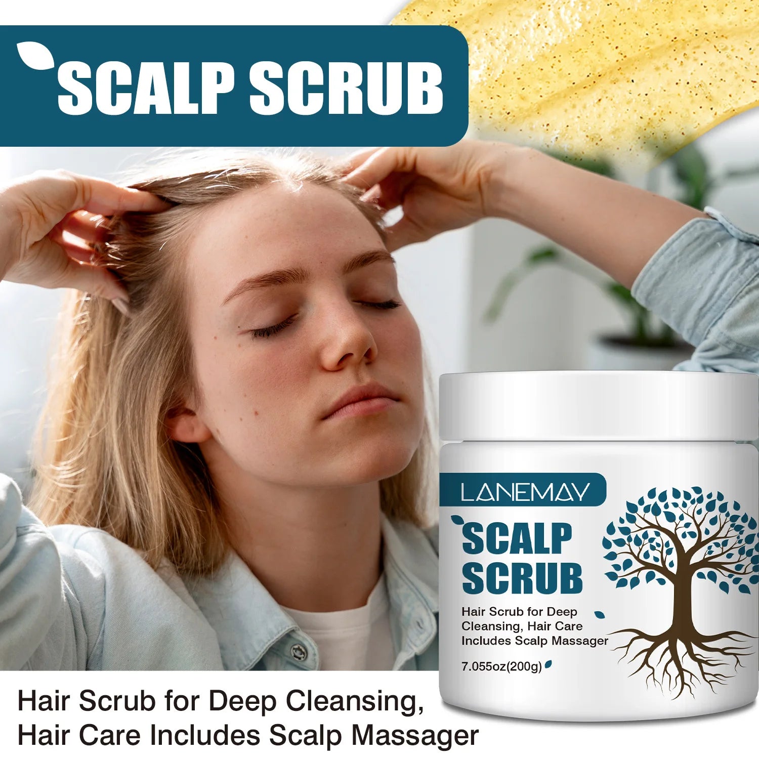 Lanemay Scalp Scrub – Exfoliating Scalp Cleanser 200g