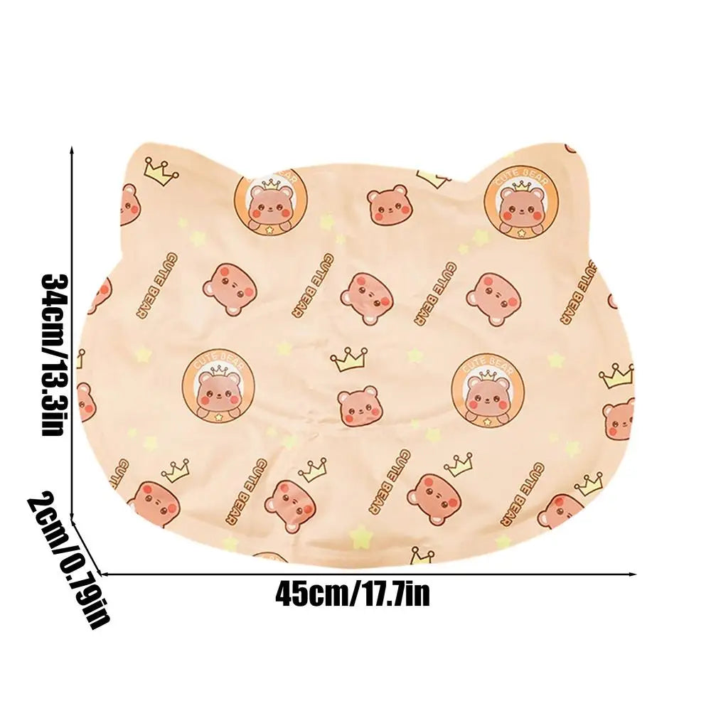 Pet Summer Cooling Mat – Cartoon Ice Silk Pad for Cats & Dogs