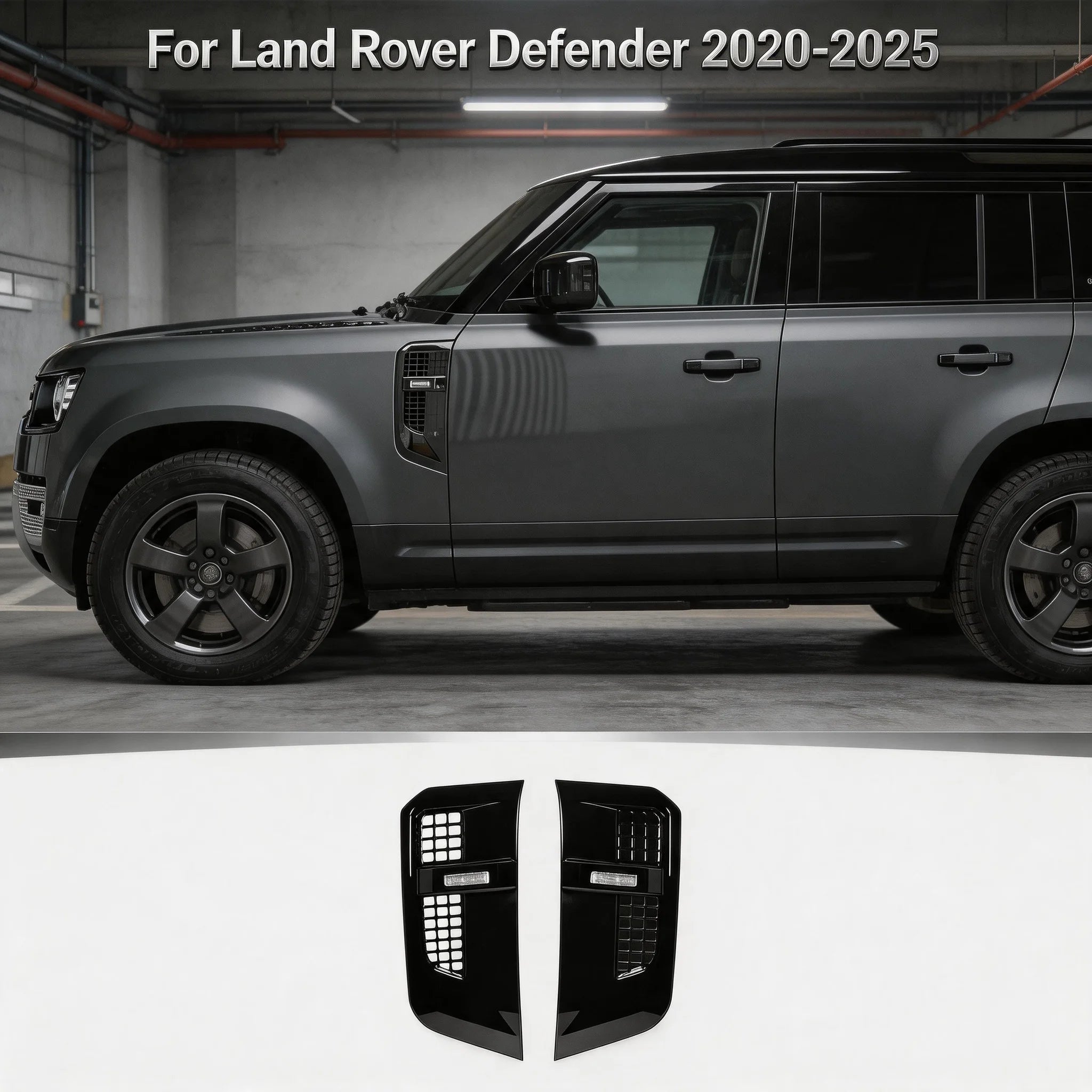 For Land Rover Defender 90 110 2020-2025 L663 Urban Style Air Intake Side Vents Pair Automotive Exterior Decoration Accessories Oasis Select
