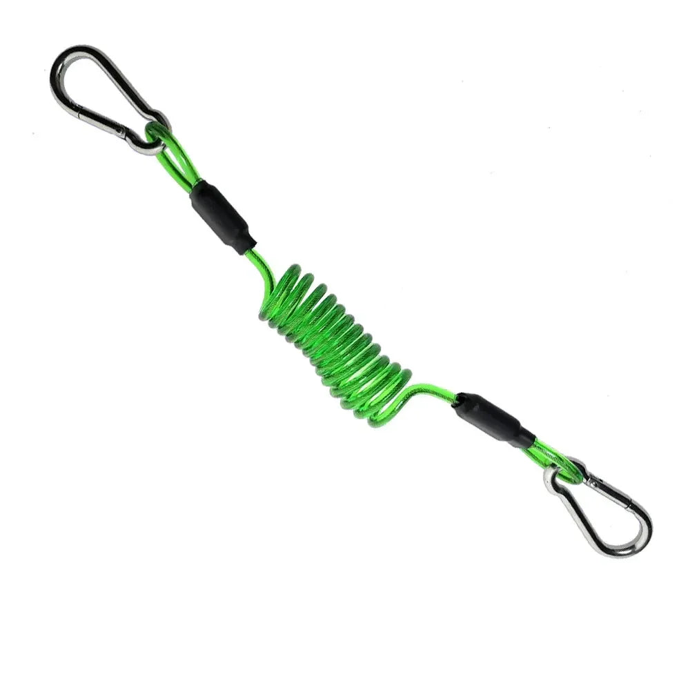 Heavy Duty Stainless Steel Coiled Tool Lanyard With Marine Grade Carabiner For Scuba Diving Camera Tool Accessories Snap Hook Oasis Select