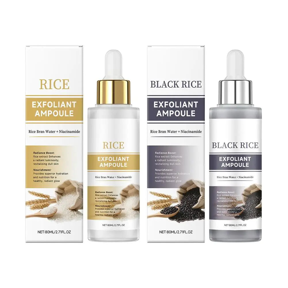 Black & White Rice Exfoliating Serum with Hyaluronic Acid 80ml Exfoliating Face Serum Oasis Select