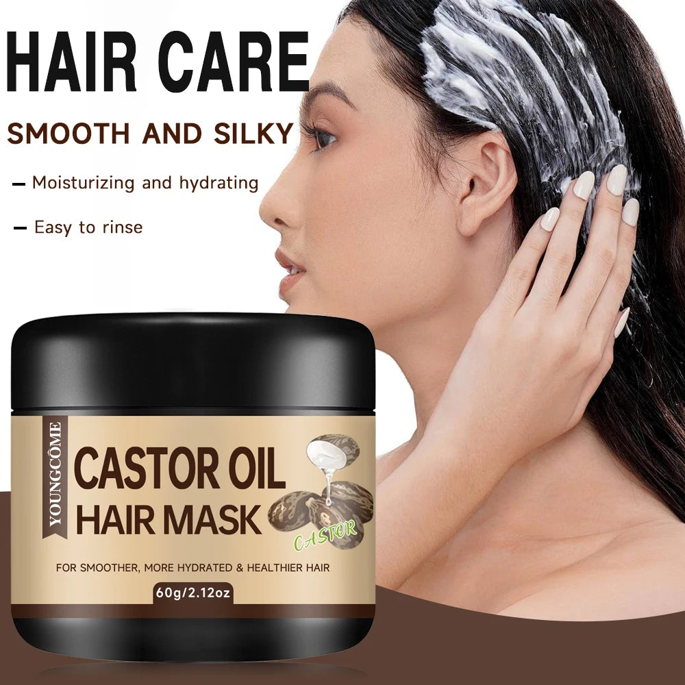 Castor Oil Hair Care Set – Shampoo, Oil, Mask & Shower Gel | 4-Pc Hair Care Set Oasis Select