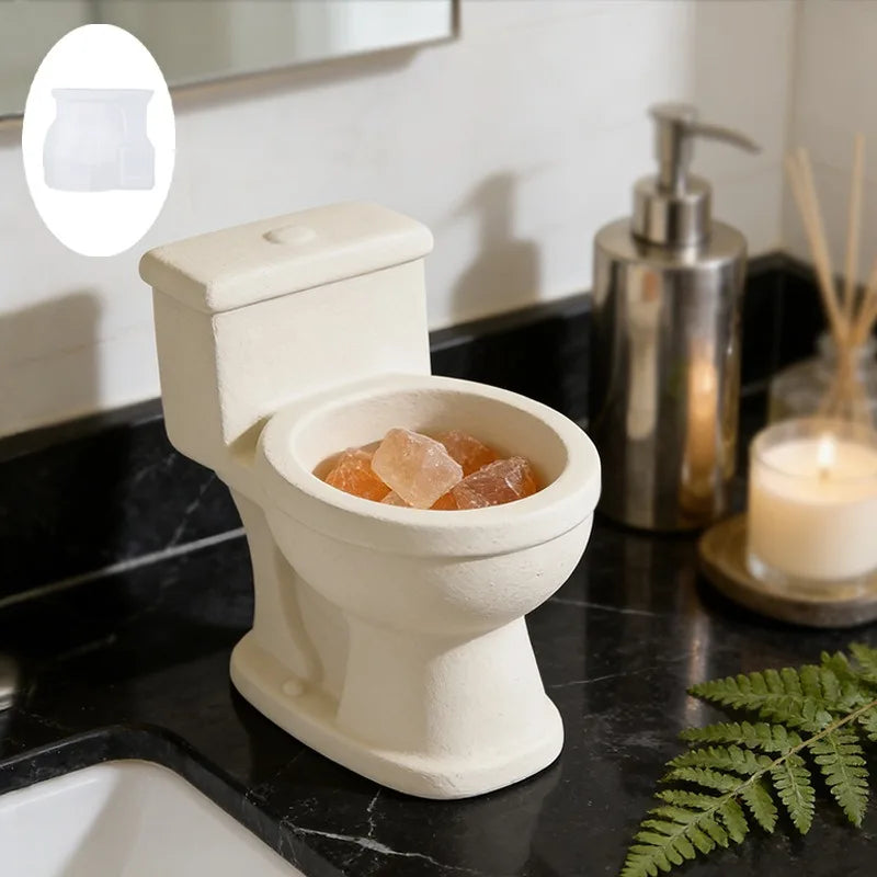 Creative Toilet Silicone Mold 3D Funny Candle Soap Making DIY Aromatherapy Crafts Bathroom Decor Unique Gift Idea Novelty Oasis Select