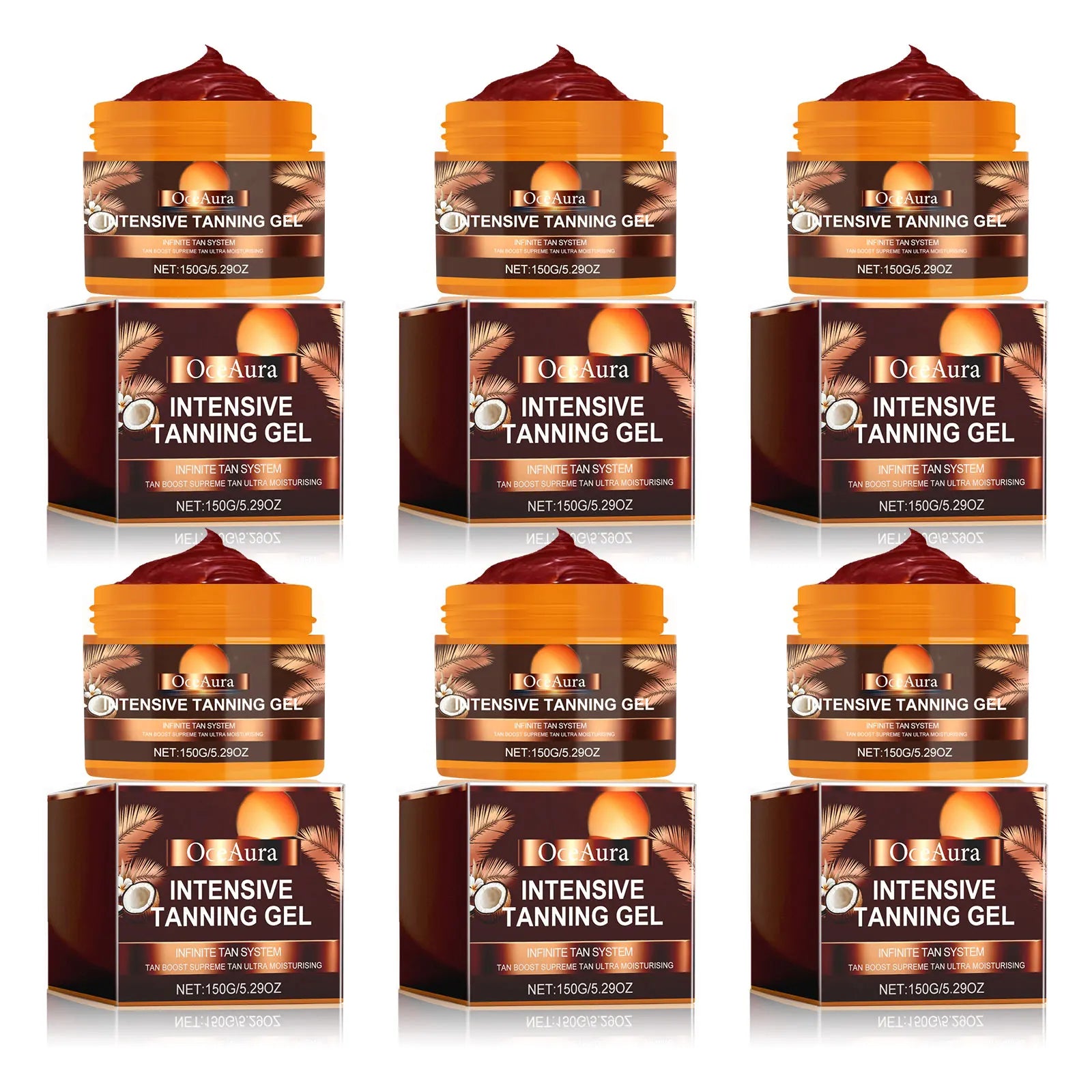 OceAura Intensive Tanning Gel – Self Tanner & Bronzer Self Tanning Gel Oasis Select 900 boxed
