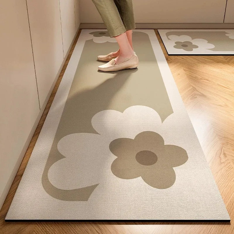 1piece Multi-purpose Sponge Water Absorption Mat:Kitchen,Bathroom Bathroom Anti-skid,Moisture Absorption,Machine Washable Carpe Oasis Select D 40x120cm