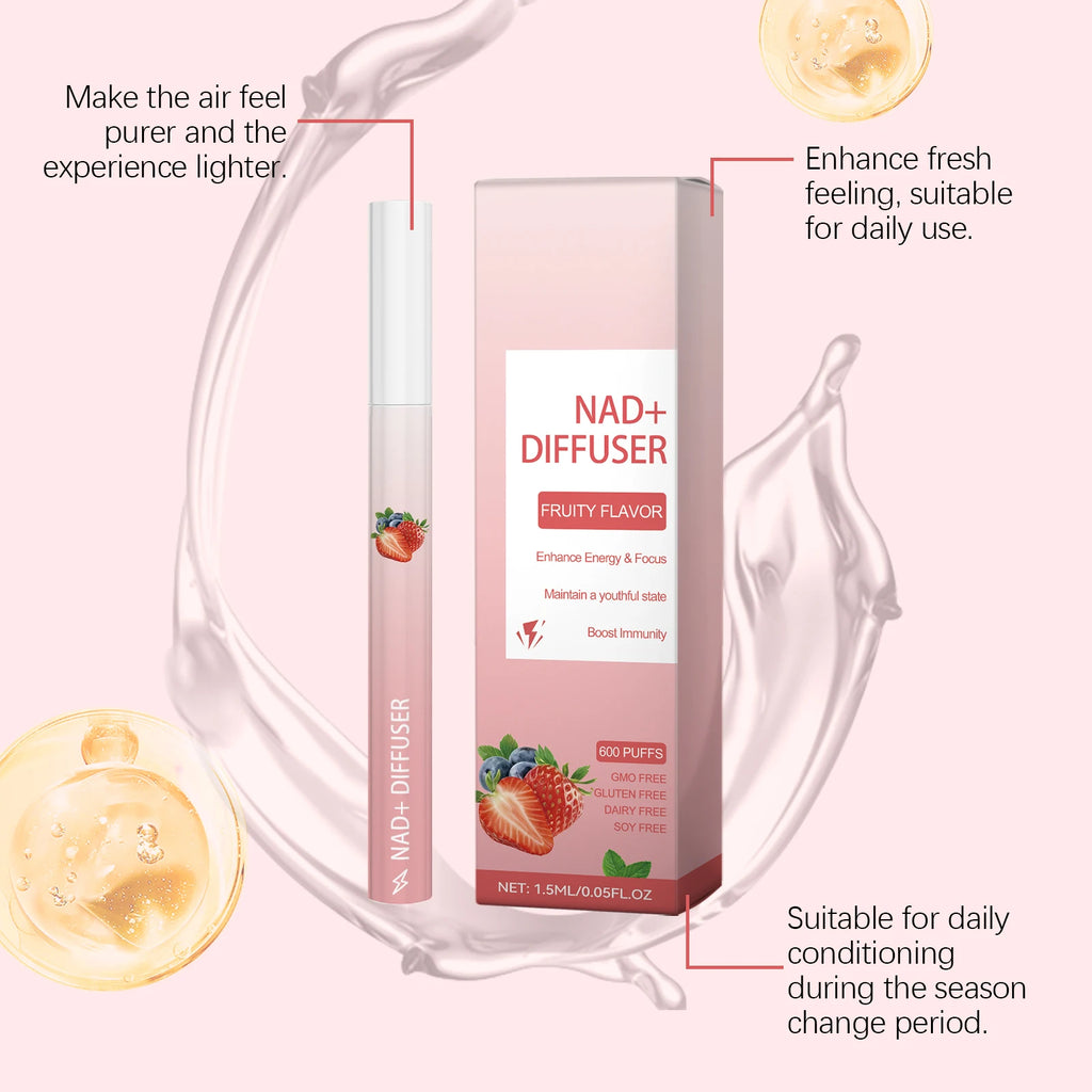 Herbal Energy Stick NAD+ Diffuser Enhance Focus Boost Immunity Improve Body Vitality Soothing Relax Breathing Air Freshener Pen Oasis Select