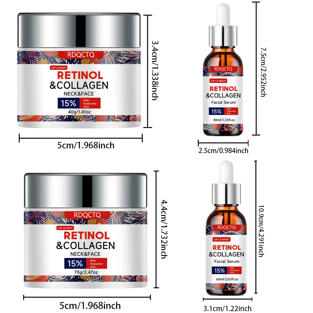Retinol Collagen Serum | 15% Hyaluronic Acid | Hydrating Set Face Serum Set Oasis Select