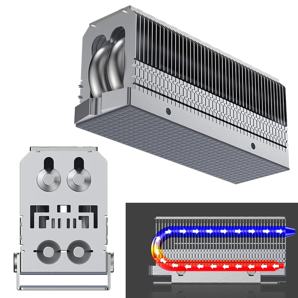 Shunmaii M.2 2280 SSD Heatsink – Dual Heat Pipe Cooler SSD Heatsink Cooler Oasis Select United States