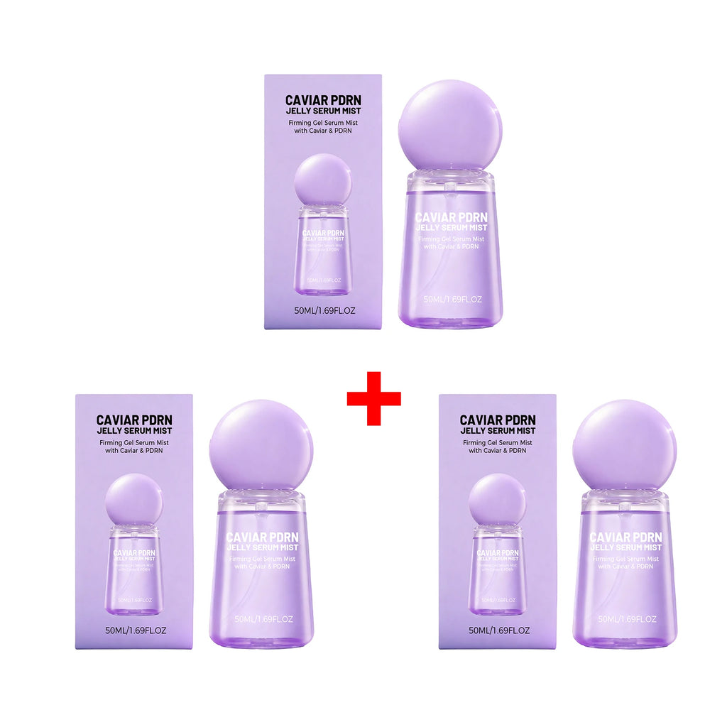 Caviar Face Serum Firming Hydrating Pdrn Jelly Serum Mist Improve Dullness Brightening Essence Spray Moisturizing Before Makeup Oasis Select 3pcs