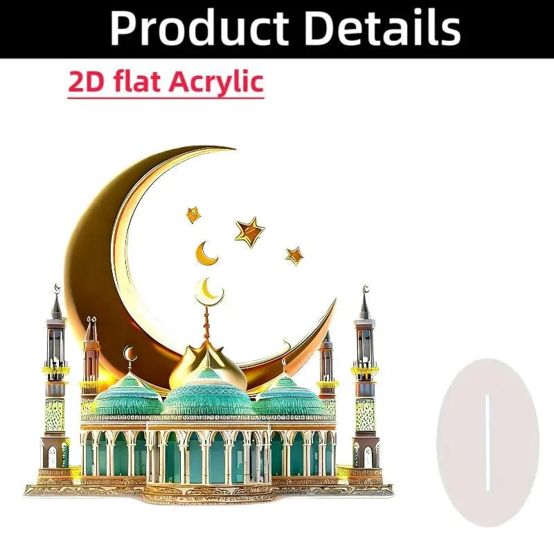 2D Acrylic Arabian Camel & Evil Eye Tree Desk Figurine